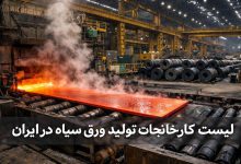 لیست کارخانجات تولیدی ورق سیاه در کشور